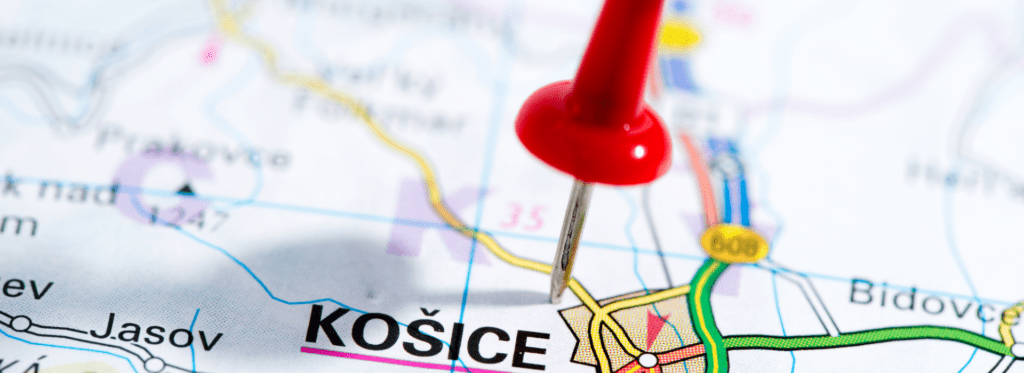 Košice – lokalita pôsobenia spoločnosti Finea na mape