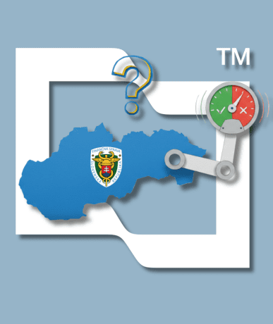 Ilustrácia indexu daňovej spoľahlivosti na Slovensku s mapou, finančnou správou a ukazovateľom hodnotenia